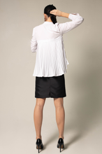 Load image into Gallery viewer, Stylish Pleated Blouse in White