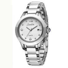 Load image into Gallery viewer, LIGE Sunkta Fashion Elegant Women&#39;s Watches Casual Luxury Ceramic Waterproof Ladies Clock Auto Date Dress Quartz Woman Watch+Box