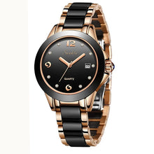 Load image into Gallery viewer, LIGE Sunkta Fashion Elegant Women&#39;s Watches Casual Luxury Ceramic Waterproof Ladies Clock Auto Date Dress Quartz Woman Watch+Box
