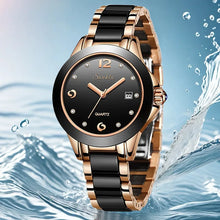 Load image into Gallery viewer, LIGE Sunkta Fashion Elegant Women&#39;s Watches Casual Luxury Ceramic Waterproof Ladies Clock Auto Date Dress Quartz Woman Watch+Box