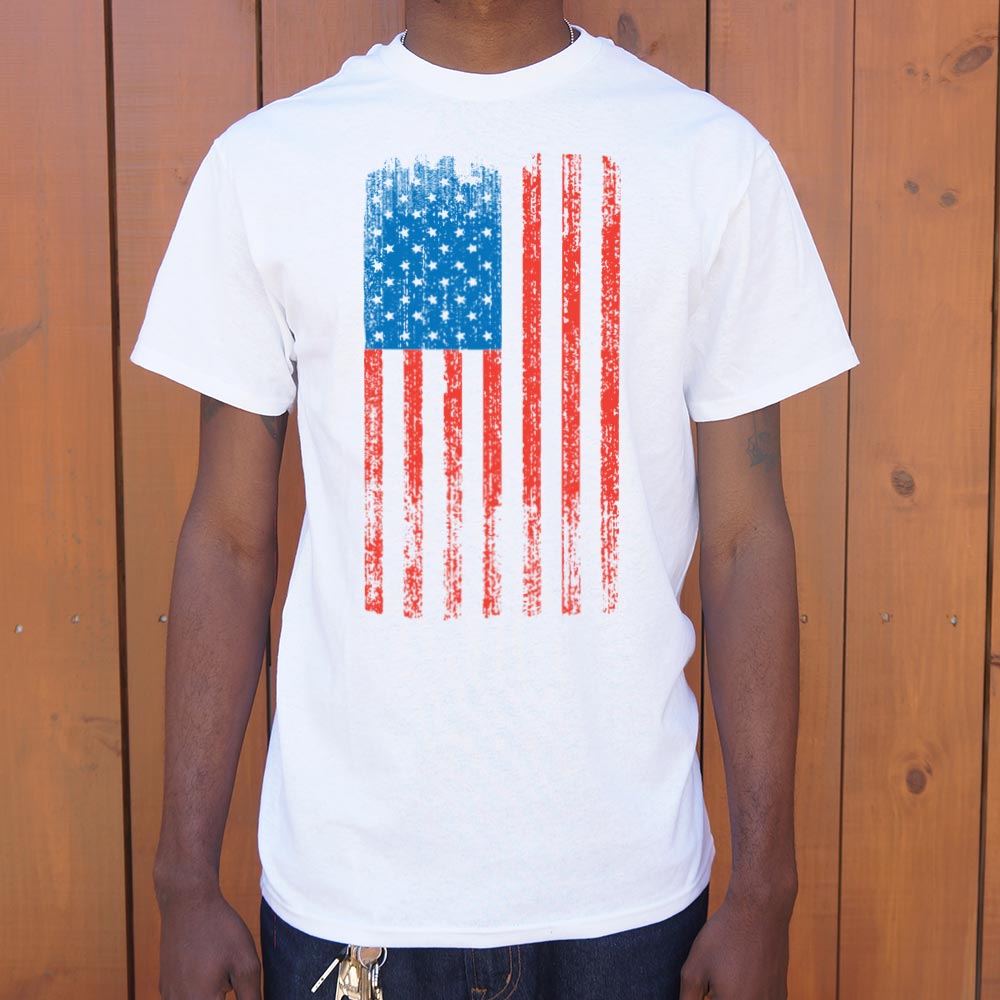 Distressed American Flag T-Shirt (Mens)