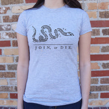 Load image into Gallery viewer, Join Or Die Snake T-Shirt (Ladies)