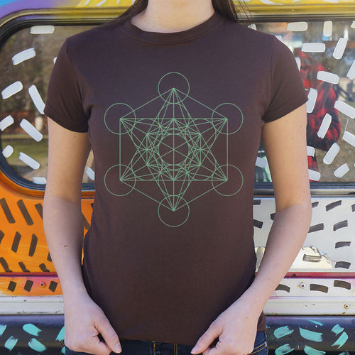 Metatron's Cube Diagram T-Shirt (Ladies)