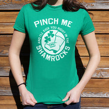 Load image into Gallery viewer, Pinch Me Shamrocks T-Shirt (Ladies)