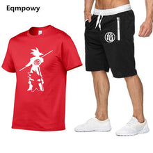 Load image into Gallery viewer, Tracksuit Men Sets Male Sweatshirt Pants Summer Men&#39;s Cropped T Shirt Shorts Casual Suits Sportswear Mens Clothing