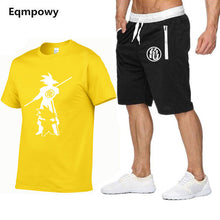 Load image into Gallery viewer, Tracksuit Men Sets Male Sweatshirt Pants Summer Men&#39;s Cropped T Shirt Shorts Casual Suits Sportswear Mens Clothing
