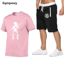 Load image into Gallery viewer, Tracksuit Men Sets Male Sweatshirt Pants Summer Men&#39;s Cropped T Shirt Shorts Casual Suits Sportswear Mens Clothing