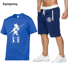 Load image into Gallery viewer, Tracksuit Men Sets Male Sweatshirt Pants Summer Men&#39;s Cropped T Shirt Shorts Casual Suits Sportswear Mens Clothing