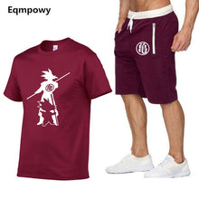 Load image into Gallery viewer, Tracksuit Men Sets Male Sweatshirt Pants Summer Men&#39;s Cropped T Shirt Shorts Casual Suits Sportswear Mens Clothing