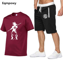 Load image into Gallery viewer, Tracksuit Men Sets Male Sweatshirt Pants Summer Men&#39;s Cropped T Shirt Shorts Casual Suits Sportswear Mens Clothing