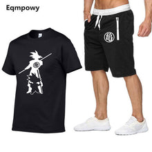 Load image into Gallery viewer, Tracksuit Men Sets Male Sweatshirt Pants Summer Men&#39;s Cropped T Shirt Shorts Casual Suits Sportswear Mens Clothing