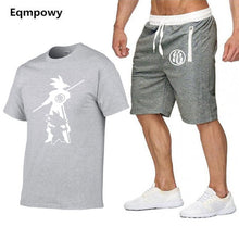 Load image into Gallery viewer, Tracksuit Men Sets Male Sweatshirt Pants Summer Men&#39;s Cropped T Shirt Shorts Casual Suits Sportswear Mens Clothing
