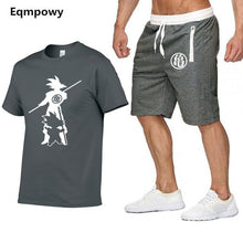 Load image into Gallery viewer, Tracksuit Men Sets Male Sweatshirt Pants Summer Men&#39;s Cropped T Shirt Shorts Casual Suits Sportswear Mens Clothing