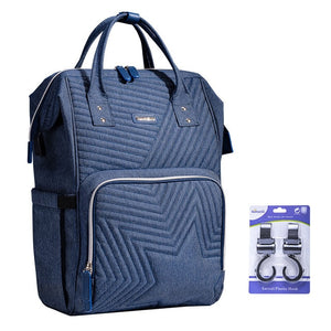 Sunveno Fashion Diaper Bag Backpack Quilted Large Mum Maternity Nursing Bag Travel Backpack Stroller Baby Bag Nappy Baby Care