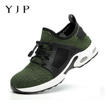Load image into Gallery viewer, YJP 2019 Shoes Men Hiking Steel Toe Nose Work Safety Shoes grid  Lightweight Sneaker Prevent piercing Protective Mesh Lace Up