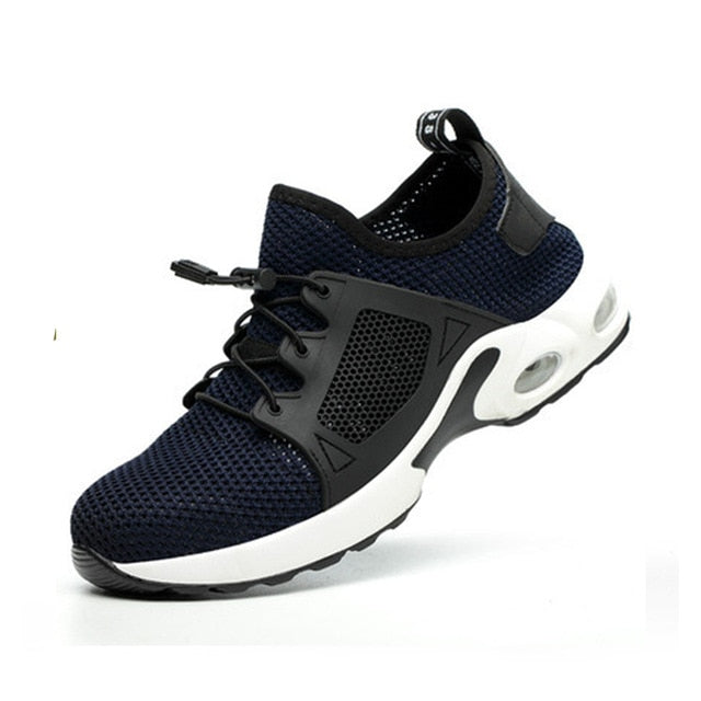 YJP 2019 Shoes Men Hiking Steel Toe Nose Work Safety Shoes grid  Lightweight Sneaker Prevent piercing Protective Mesh Lace Up