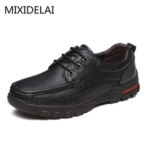 MIXIDELAI Flats New Arrival Authentic Brand Casual Men Genuine Leather Loafers Shoes Plus size 38-48 Handmade Moccasins Shoes