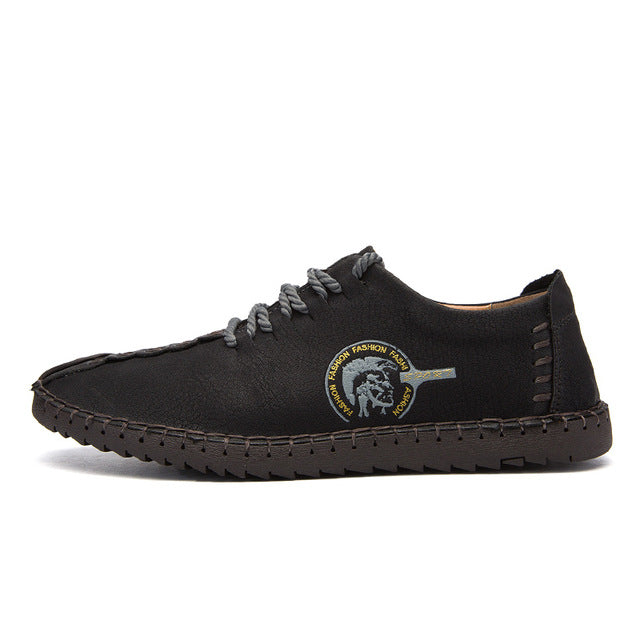 Summer Casual Lace Up Shoes Men Leather Walking Boat Shoe Loafers Moccasins Flats Shoes Men Luxury Brand Hot Sale Fashion 2018