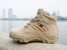 Load image into Gallery viewer, Winter Autumn Men Military Boots Quality Special Force Tactical Desert Combat Ankle Boats Army Work Shoes Leather Snow Boots