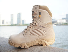 Load image into Gallery viewer, Winter Autumn Men Military Boots Quality Special Force Tactical Desert Combat Ankle Boats Army Work Shoes Leather Snow Boots
