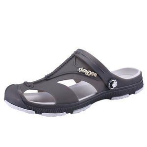 SAGACE Men's Outdoor Hole Shoes Wading Shoes Summer Fashion Sandals Beach Flip Flop Platform Non-slip  Slippers Outside  June 11