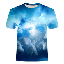 Load image into Gallery viewer, high quality fashion sales Men&#39;s New Summer T-shirt With Round Neck Short Sleeve Blue green red purple Flame 3D Printed Top