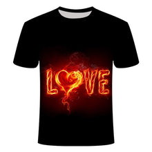 Load image into Gallery viewer, high quality fashion sales Men&#39;s New Summer T-shirt With Round Neck Short Sleeve Blue green red purple Flame 3D Printed Top