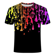 Load image into Gallery viewer, high quality fashion sales Men&#39;s New Summer T-shirt With Round Neck Short Sleeve Blue green red purple Flame 3D Printed Top