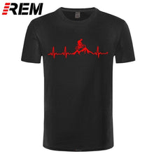 Load image into Gallery viewer, REM Mountain Bike Heartbeat Funny MTB Dirt Bike T Shirt Plus Size Custom Short Sleeve Men&#39;s T-shirt Fashion Family Cotton