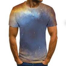 Load image into Gallery viewer, 2020 new fashion men&#39;s T-shirt beautiful starry sky tops 3D printed short sleeve summer round neck shirt trendy streetwear