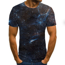 Load image into Gallery viewer, 2020 new fashion men&#39;s T-shirt beautiful starry sky tops 3D printed short sleeve summer round neck shirt trendy streetwear