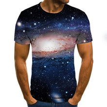 Load image into Gallery viewer, 2020 new fashion men&#39;s T-shirt beautiful starry sky tops 3D printed short sleeve summer round neck shirt trendy streetwear