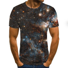 Load image into Gallery viewer, 2020 new fashion men&#39;s T-shirt beautiful starry sky tops 3D printed short sleeve summer round neck shirt trendy streetwear