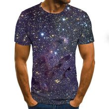 Load image into Gallery viewer, 2020 new fashion men&#39;s T-shirt beautiful starry sky tops 3D printed short sleeve summer round neck shirt trendy streetwear