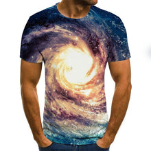 Load image into Gallery viewer, 2020 new fashion men&#39;s T-shirt beautiful starry sky tops 3D printed short sleeve summer round neck shirt trendy streetwear