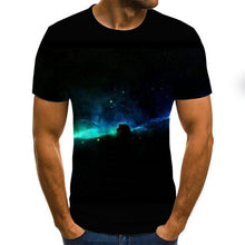 Load image into Gallery viewer, 2020 new fashion men&#39;s T-shirt beautiful starry sky tops 3D printed short sleeve summer round neck shirt trendy streetwear