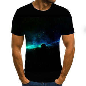 2020 new fashion men's T-shirt beautiful starry sky tops 3D printed short sleeve summer round neck shirt trendy streetwear