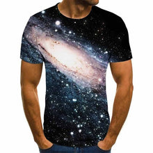 Load image into Gallery viewer, 2020 new fashion men&#39;s T-shirt beautiful starry sky tops 3D printed short sleeve summer round neck shirt trendy streetwear