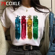 Load image into Gallery viewer, Hot Demon Slayer Funny Cartoon T Shirt Men Fashion Kimetsu No Yaiba T-shirt Graphic Japanese Anime Tshirt Hip Hop Top Tees Male