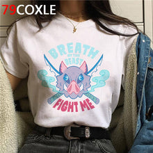 Load image into Gallery viewer, Hot Demon Slayer Funny Cartoon T Shirt Men Fashion Kimetsu No Yaiba T-shirt Graphic Japanese Anime Tshirt Hip Hop Top Tees Male