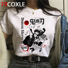 Load image into Gallery viewer, Hot Demon Slayer Funny Cartoon T Shirt Men Fashion Kimetsu No Yaiba T-shirt Graphic Japanese Anime Tshirt Hip Hop Top Tees Male