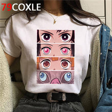 Load image into Gallery viewer, Hot Demon Slayer Funny Cartoon T Shirt Men Fashion Kimetsu No Yaiba T-shirt Graphic Japanese Anime Tshirt Hip Hop Top Tees Male