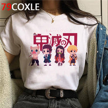 Load image into Gallery viewer, Hot Demon Slayer Funny Cartoon T Shirt Men Fashion Kimetsu No Yaiba T-shirt Graphic Japanese Anime Tshirt Hip Hop Top Tees Male