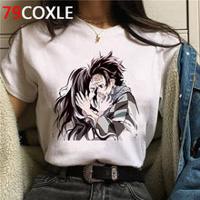 Load image into Gallery viewer, Hot Demon Slayer Funny Cartoon T Shirt Men Fashion Kimetsu No Yaiba T-shirt Graphic Japanese Anime Tshirt Hip Hop Top Tees Male