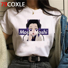 Load image into Gallery viewer, Hot Demon Slayer Funny Cartoon T Shirt Men Fashion Kimetsu No Yaiba T-shirt Graphic Japanese Anime Tshirt Hip Hop Top Tees Male
