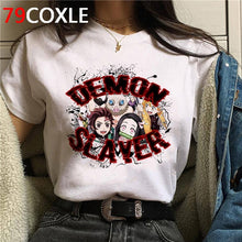 Load image into Gallery viewer, Hot Demon Slayer Funny Cartoon T Shirt Men Fashion Kimetsu No Yaiba T-shirt Graphic Japanese Anime Tshirt Hip Hop Top Tees Male