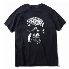 Load image into Gallery viewer, COOLMIND 100% cotton summer loose focus print men T shirt casual loose o-neck men tshirt short sleeve t-shirt male tee shirts