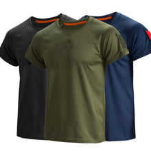 Load image into Gallery viewer, Men Tactical Breathable Tshirt Military Polyester Quick Drying T-Shirts Army Short Sleeve Wear Resistant Tee Soldier Breathable
