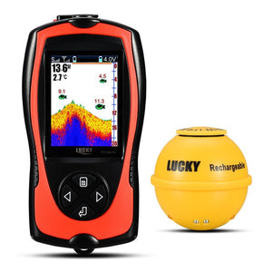 LUCKY FF1108-1CWLA Rechargeable Wireless Sonar for fishing 45M water depth echo sounder fishing finder portable fish finder