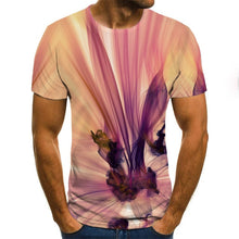 Load image into Gallery viewer, 2020 new flame men&#39;s T-shirt summer fashion short-sleeved 3D round neck tops smoke element shirt trendy men&#39;s T-shirt